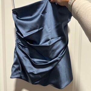 Abercrombie & Fitch Blue Satin Top